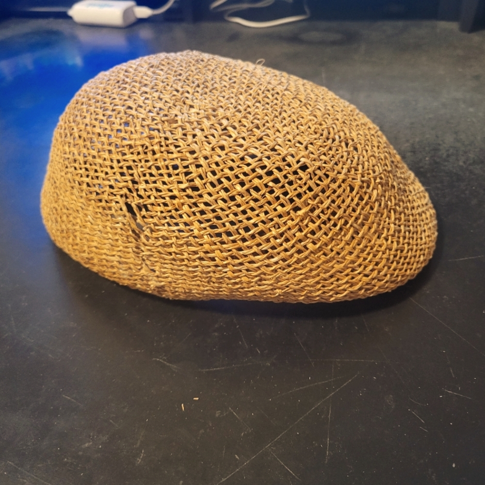 Woven Tan Flathat Newsboy Kangol style